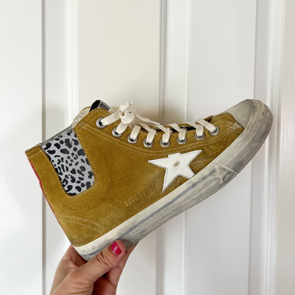 Golden Goose Deluxe Brand Vstar1 Yellow High Top Sneaker